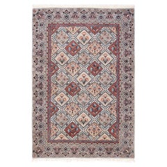 One-of-a-kind Hand Knotted Oriental Mogul Light Gray Area Rug