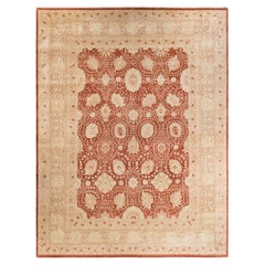 One-of-a-kind Hand Knotted Oriental Mogul Orange Area Rug