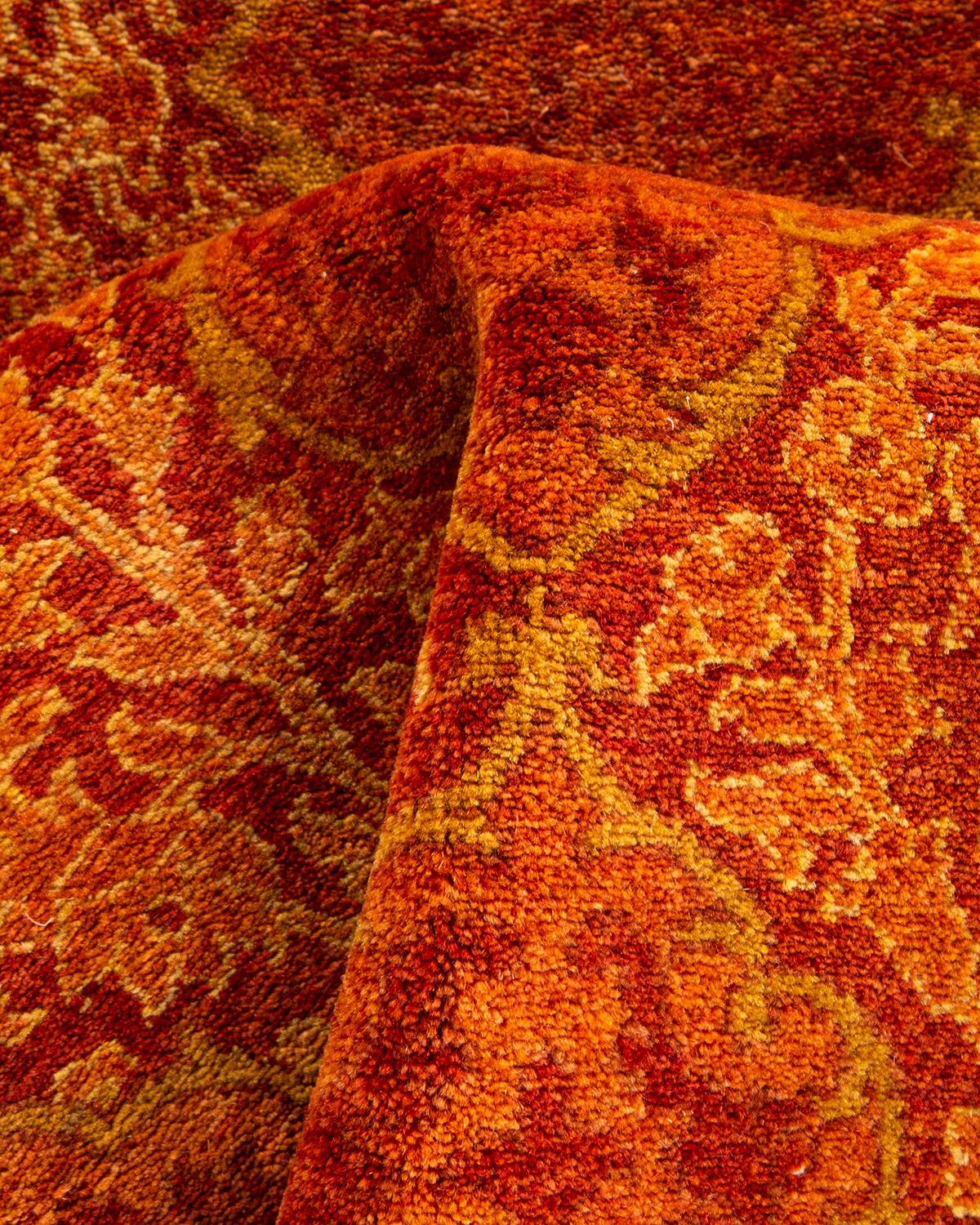 Tappeto orientale a mano unico nel suo genere, di colore arancione, 2' 7