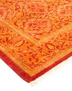 One-of-a-kind Hand Knotted Oriental Mogul Orange Area Rug