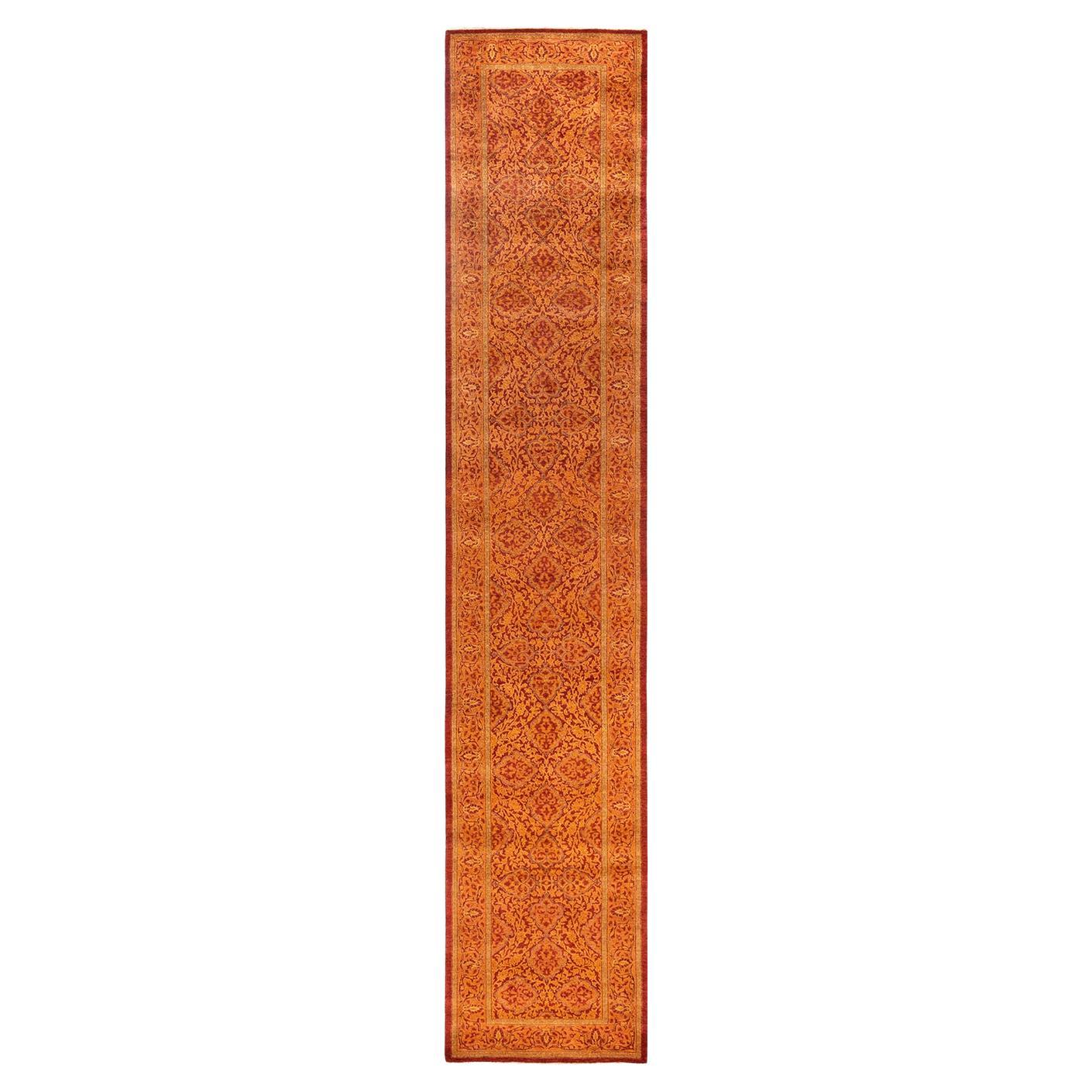 One-of-a-kind Hand Knotted Oriental Mogul Orange Area Rug