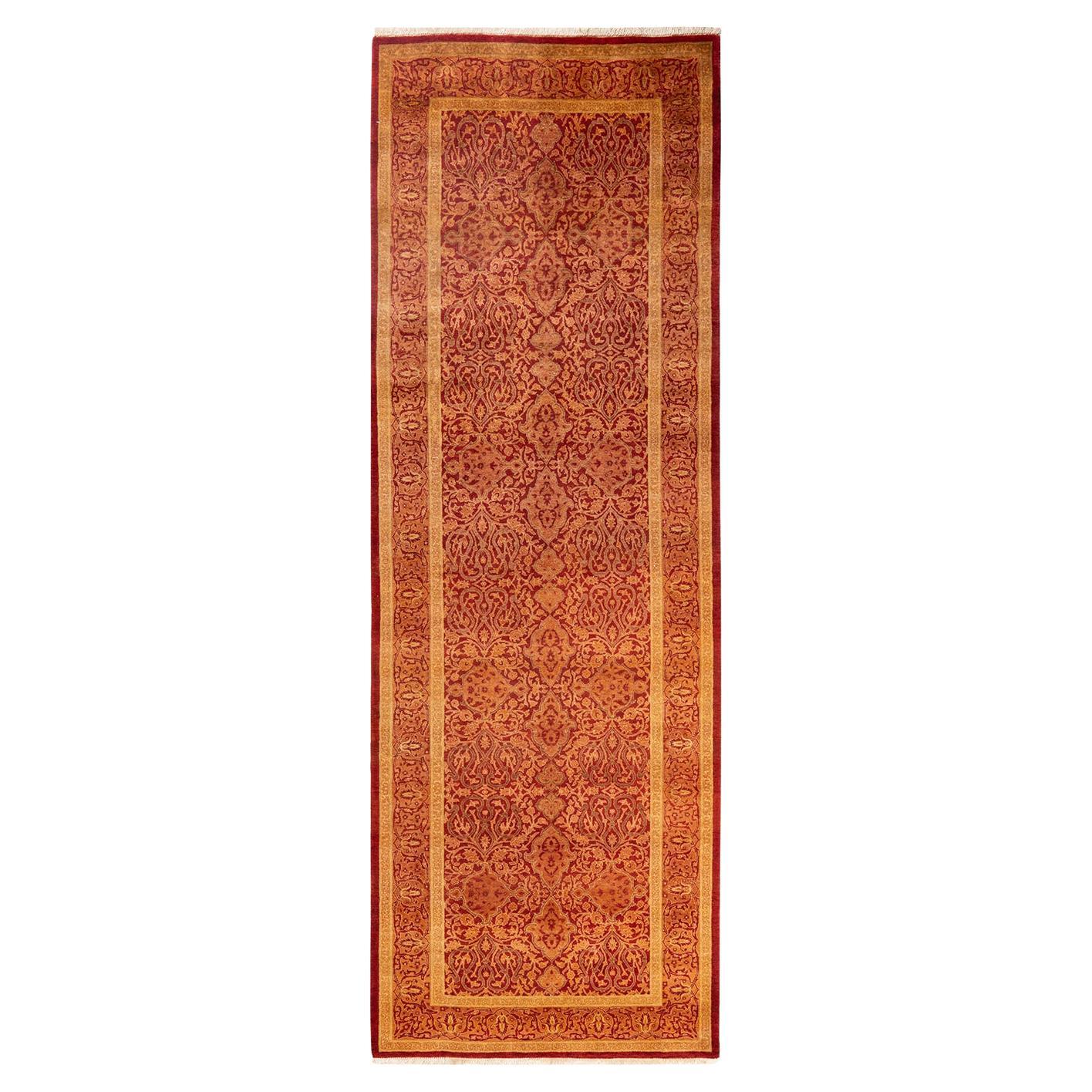 One-of-a-kind Hand Knotted Oriental Mogul Orange Area Rug