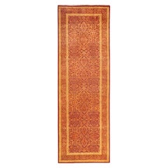 One-of-a-kind Hand Knotted Oriental Mogul Orange Area Rug