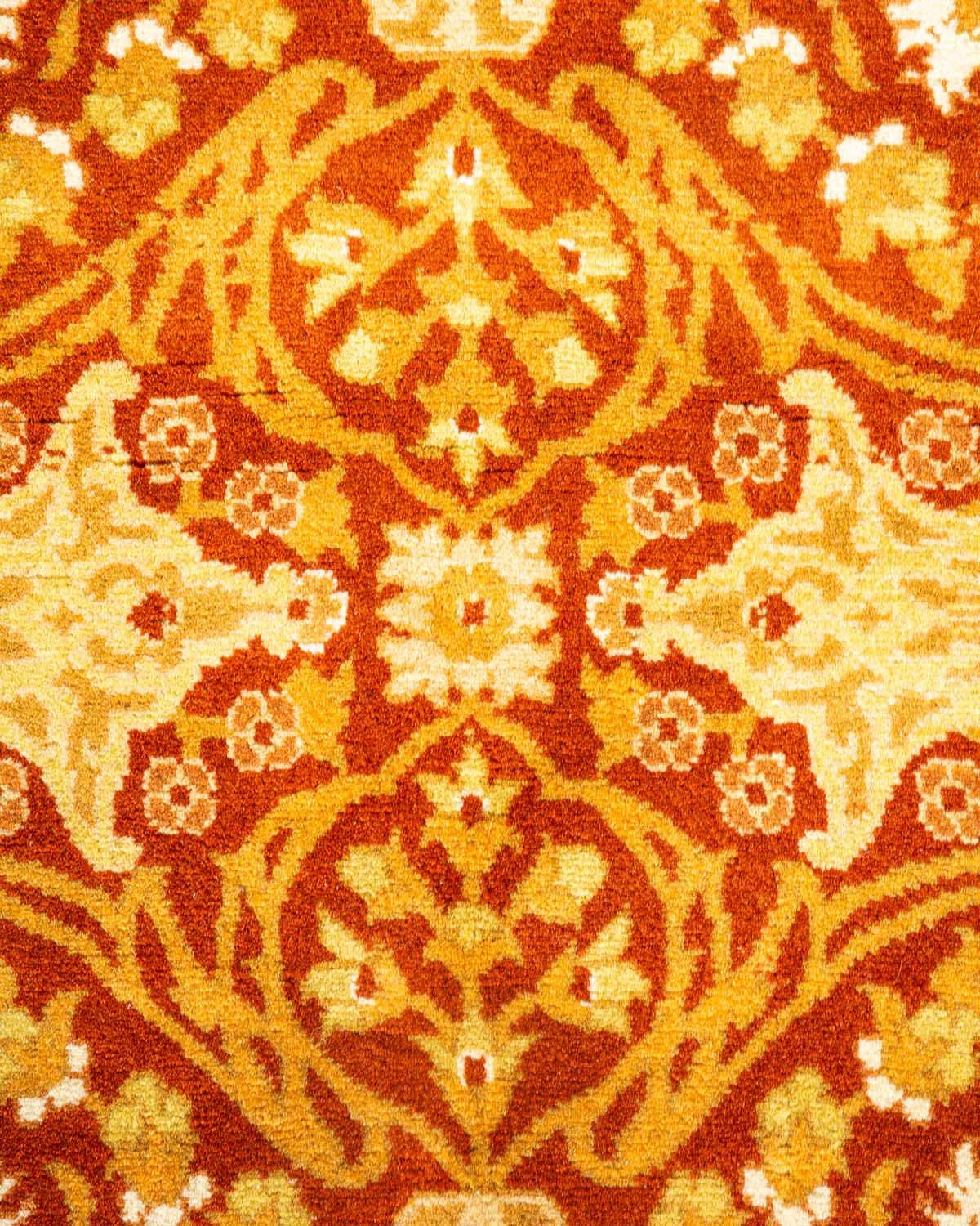 Alfombra Oriental Mogul Naranja Anudada a Mano, Única en su Género Pakistaní en venta