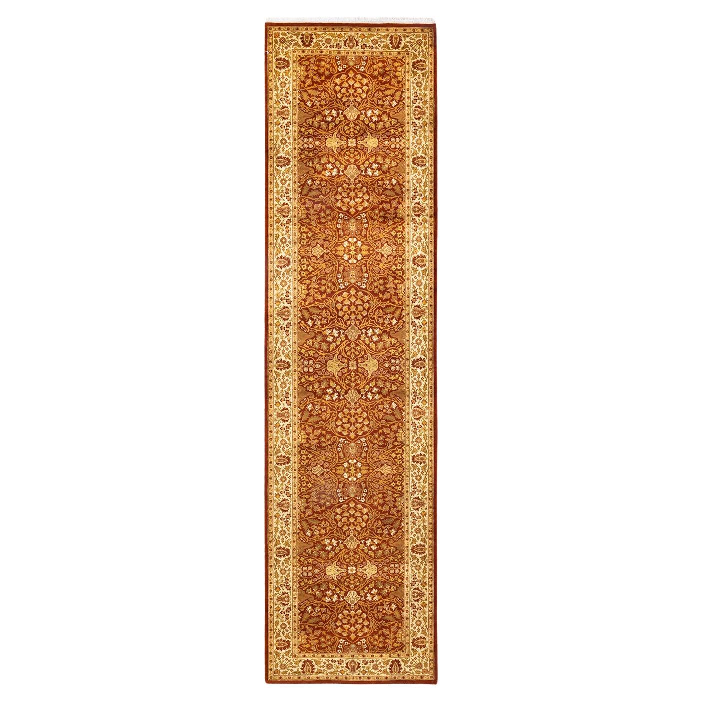 One-Of-A-Kind Hand Knotted Oriental Mogul Orange Area Rug