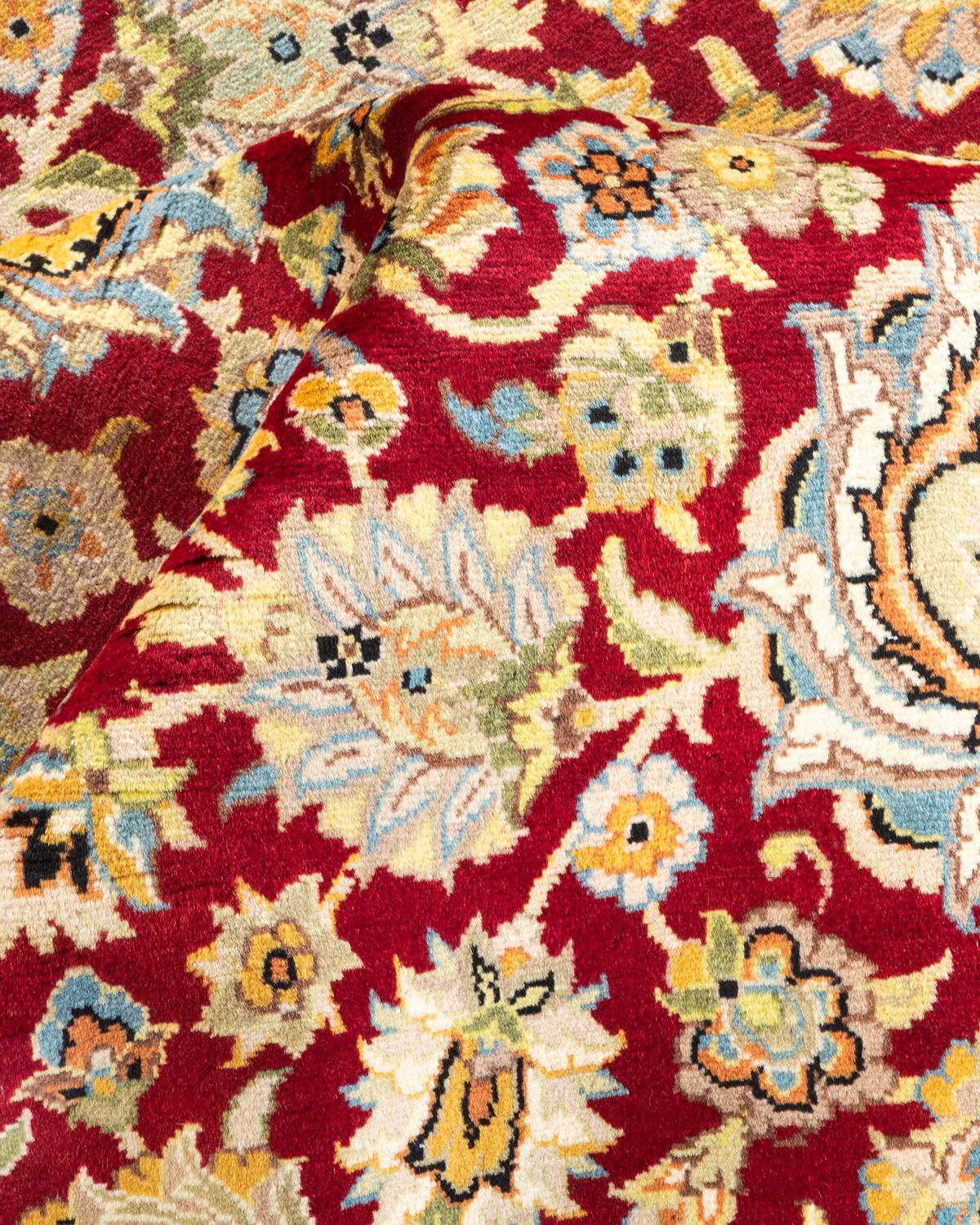One-Of-A-Kind Hand Knotted Oriental Mogul Orange Area Rug For Sale 1