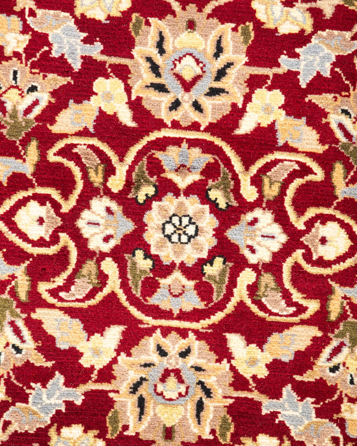Handgeknüpfter, orangefarbener Oriental Mogul Teppich, Unikat (Pakistanisch) im Angebot