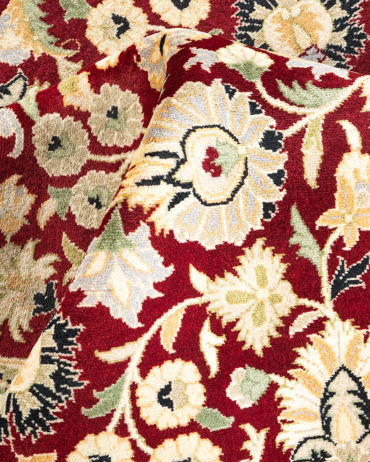 One-Of-A-Kind Hand Knotted Oriental Mogul Orange Area Rug For Sale 1