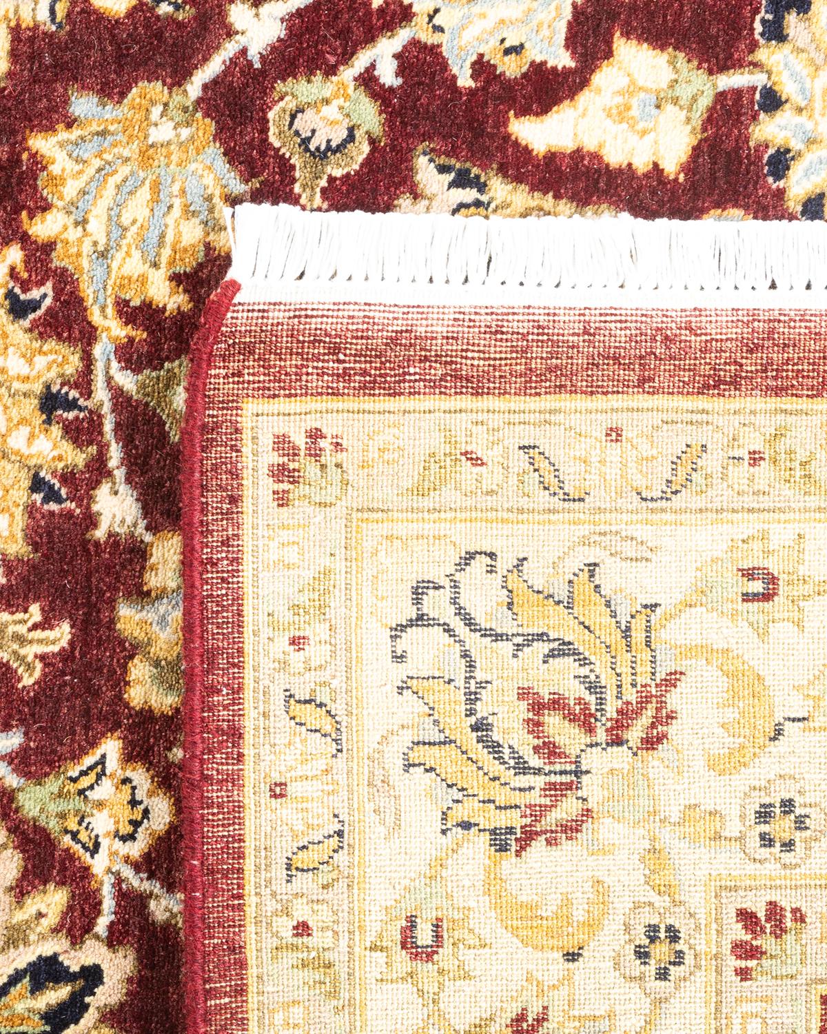 XXIe siècle et contemporain Tapis Oriental Mogul orange noué à la main - Exemplaire unique en vente