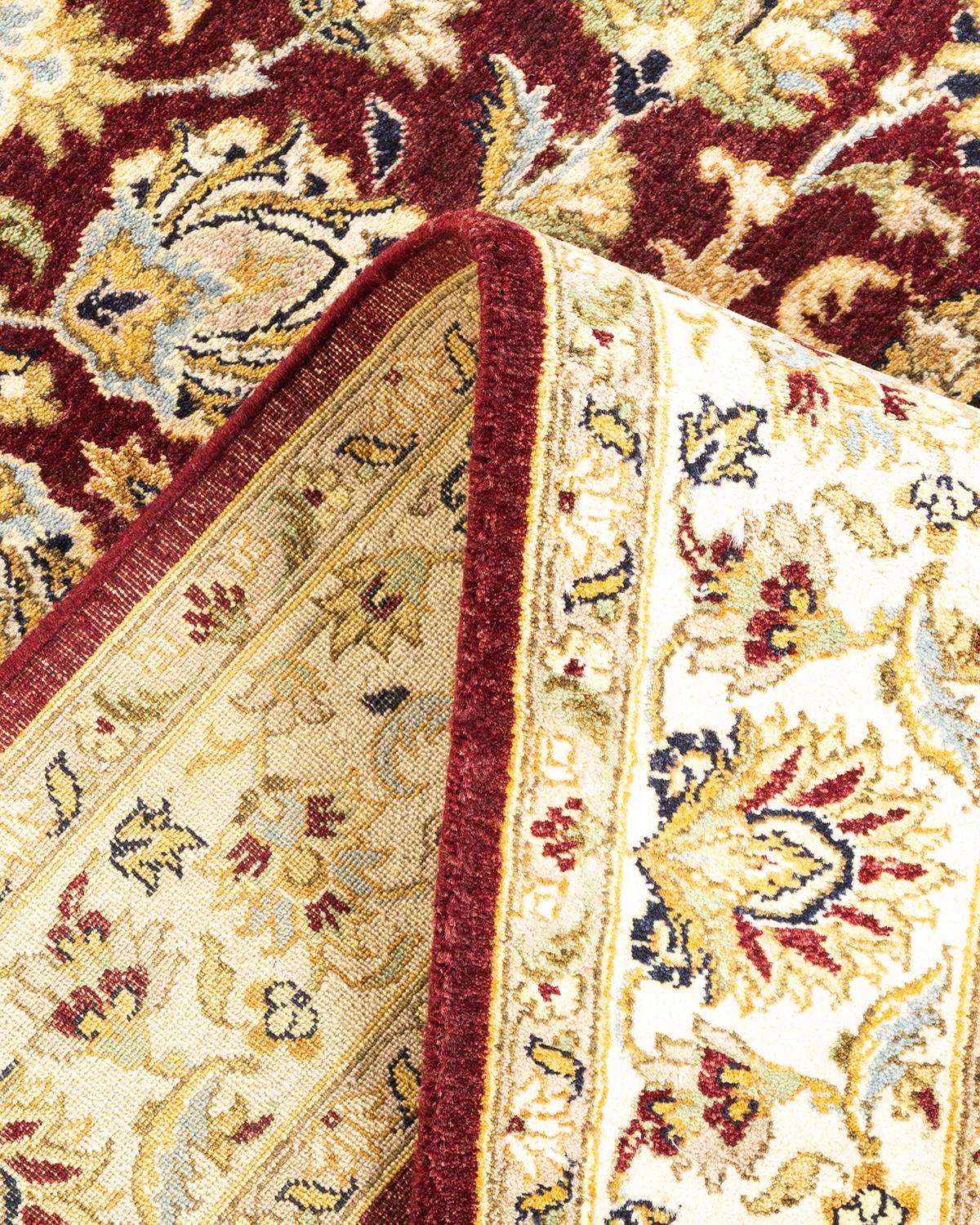 Laine Tapis Oriental Mogul orange noué à la main - Exemplaire unique en vente