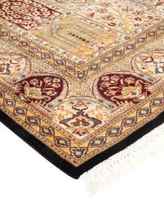 One-of-a-kind Hand Knotted Oriental Mogul Orange Area Rug