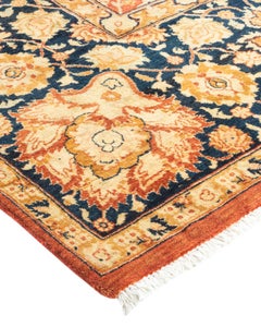 One-of-a-kind Hand Knotted Oriental Mogul Orange Area Rug
