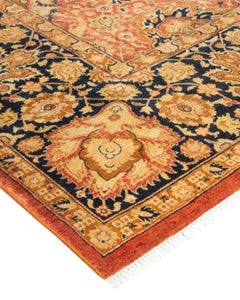 One-Of-A-Kind Hand Knotted Oriental Mogul Orange Area Rug
