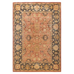 One-Of-A-Kind Hand Knotted Oriental Mogul Orange Area Rug