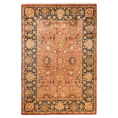 One-Of-A-Kind Hand Knotted Oriental Mogul Orange Area Rug