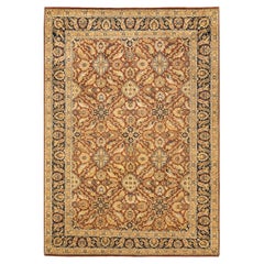 One-of-a-Kind Hand Knotted Oriental Mogul Orange Area Rug