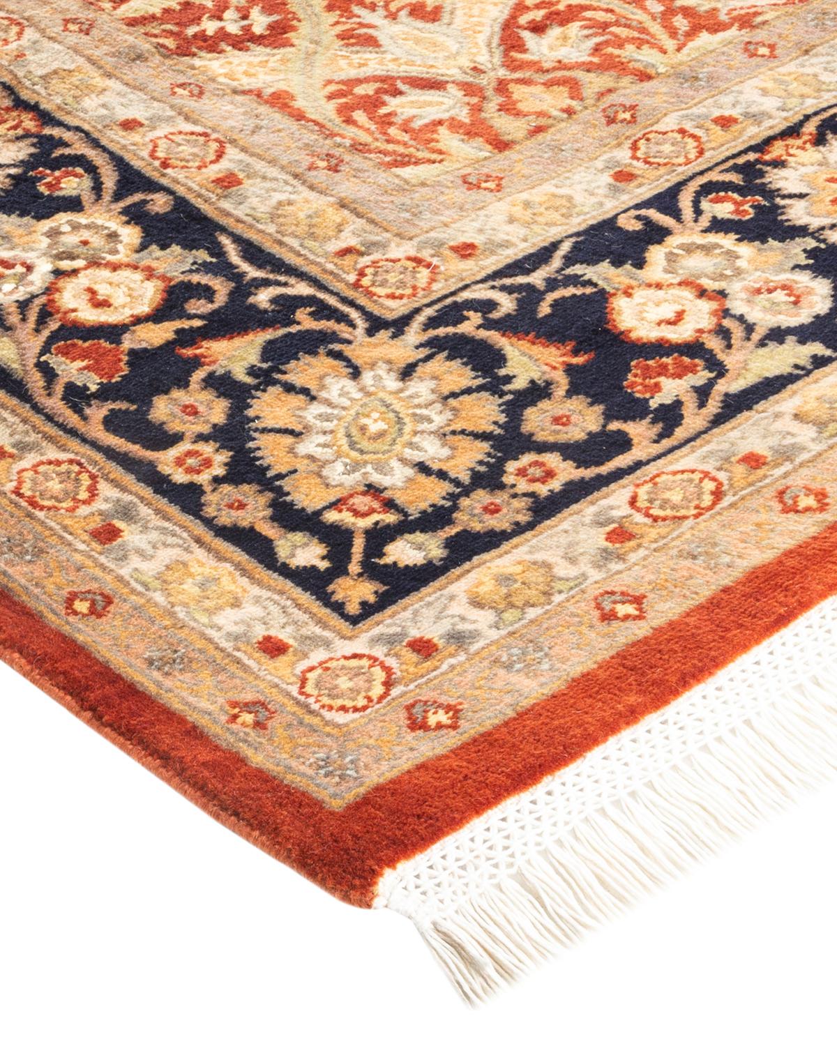 With understated palettes and allover designs, the rugs in the Mogul Collection will bring timeless sophistication to any room. Influenced by a spectrum of Turkish, Indian, and Persian designs, the artisans who handweave these wool rugs imbue