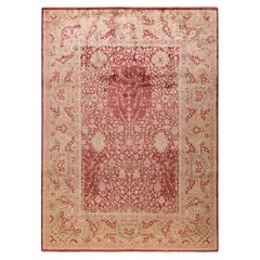 One-of-a-kind Hand Knotted Oriental Mogul Orange Area Rug