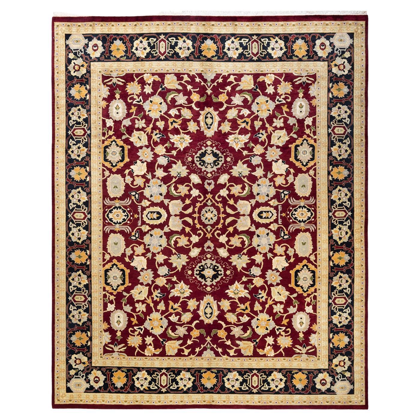 One-Of-A-Kind Hand Knotted Oriental Mogul Orange Area Rug