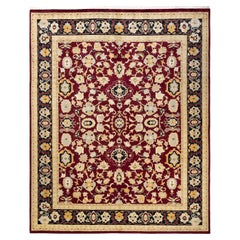 One-Of-A-Kind Hand Knotted Oriental Mogul Orange Area Rug
