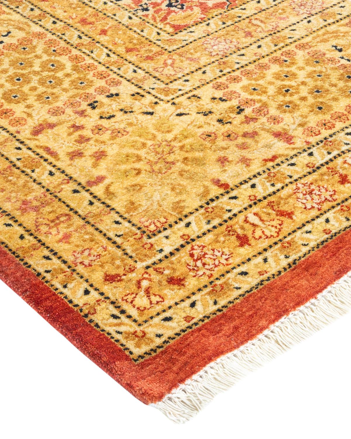 With understated palettes and allover designs, the rugs in the Mogul Collection will bring timeless sophistication to any room. Influenced by a spectrum of Turkish, Indian, and Persian designs, the artisans who handweave these wool rugs imbue