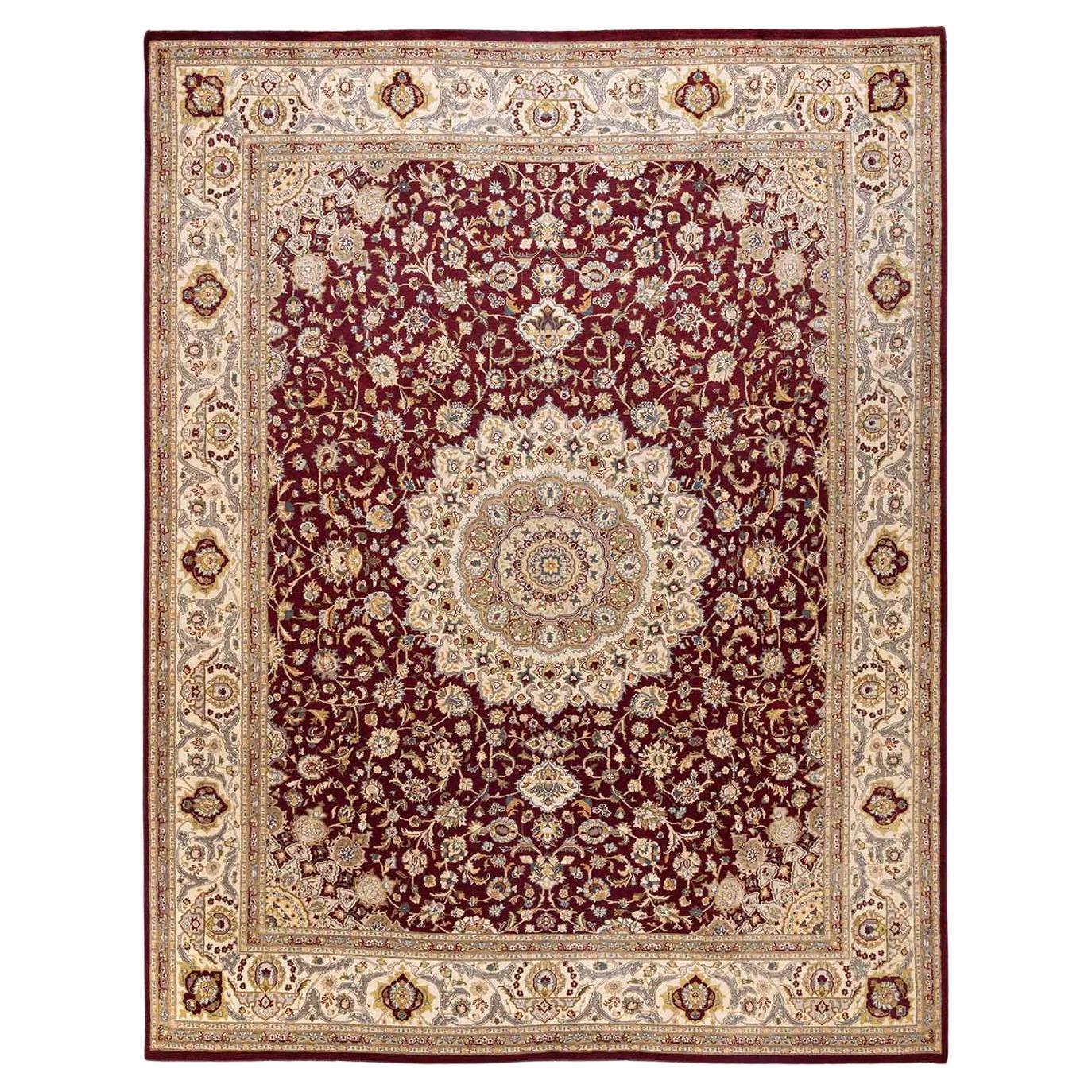 One-of-a-Kind Hand Knotted Oriental Mogul Orange Area Rug