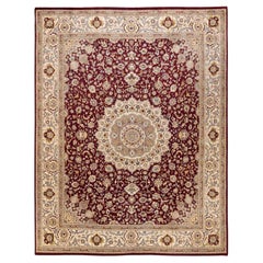 One-of-a-Kind Hand Knotted Oriental Mogul Orange Area Rug