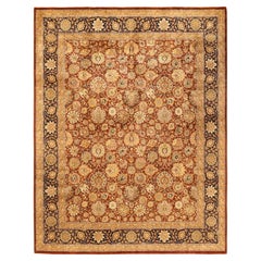 One-of-a-Kind Hand Knotted Oriental Mogul Orange Area Rug