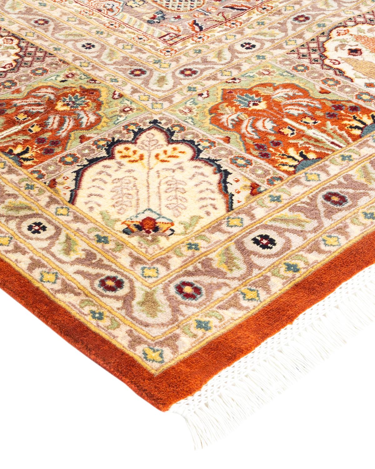 With understated palettes and allover designs, the rugs in the Mogul Collection will bring timeless sophistication to any room. Influenced by a spectrum of Turkish, Indian, and Persian designs, the artisans who handweave these wool rugs imbue