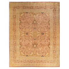 One-Of-A-Kind Hand Knotted Oriental Mogul Orange Area Rug