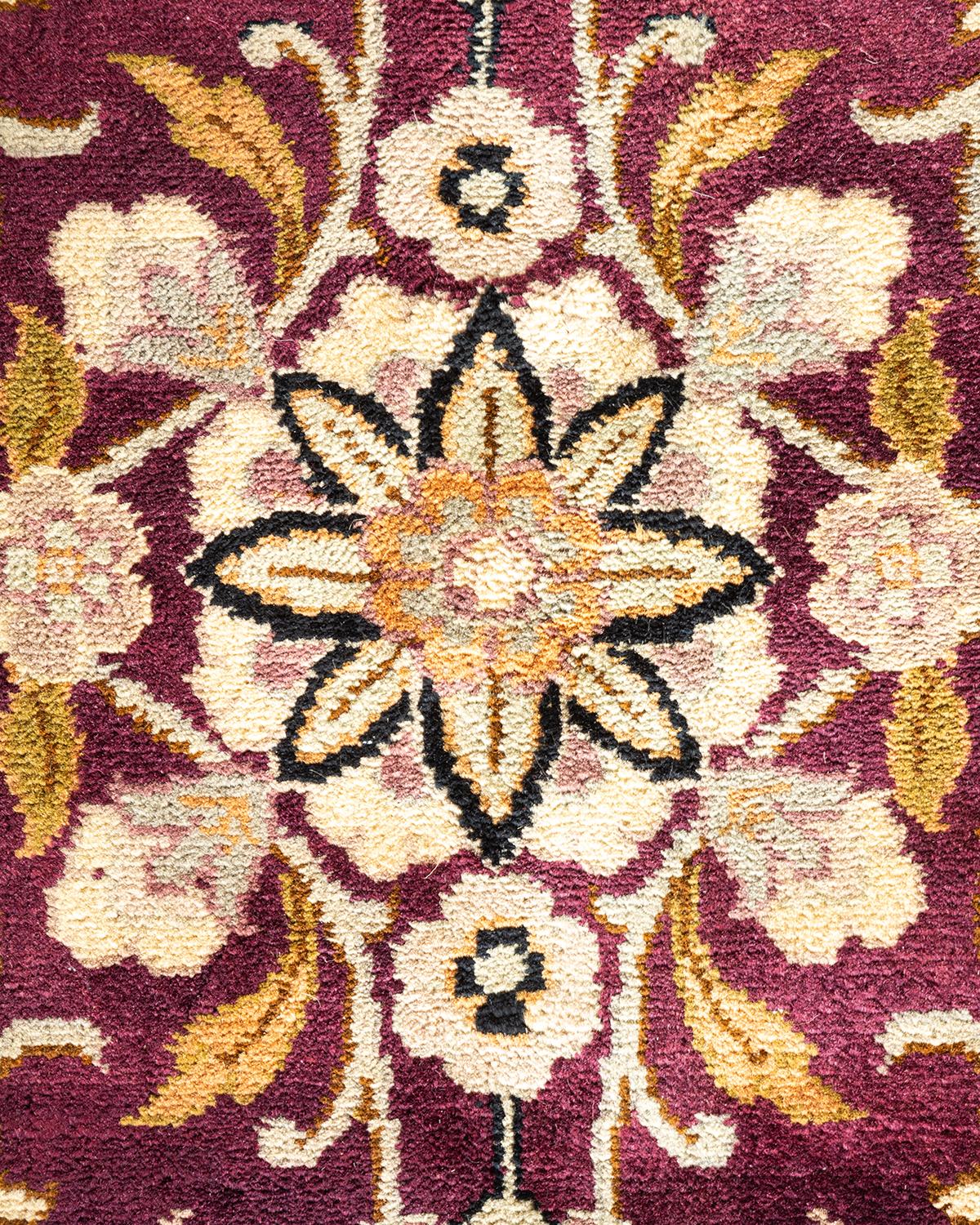 Handgeknüpfter orientalischer Mogul-Teppich in Violett, Unikat (Pakistanisch) im Angebot