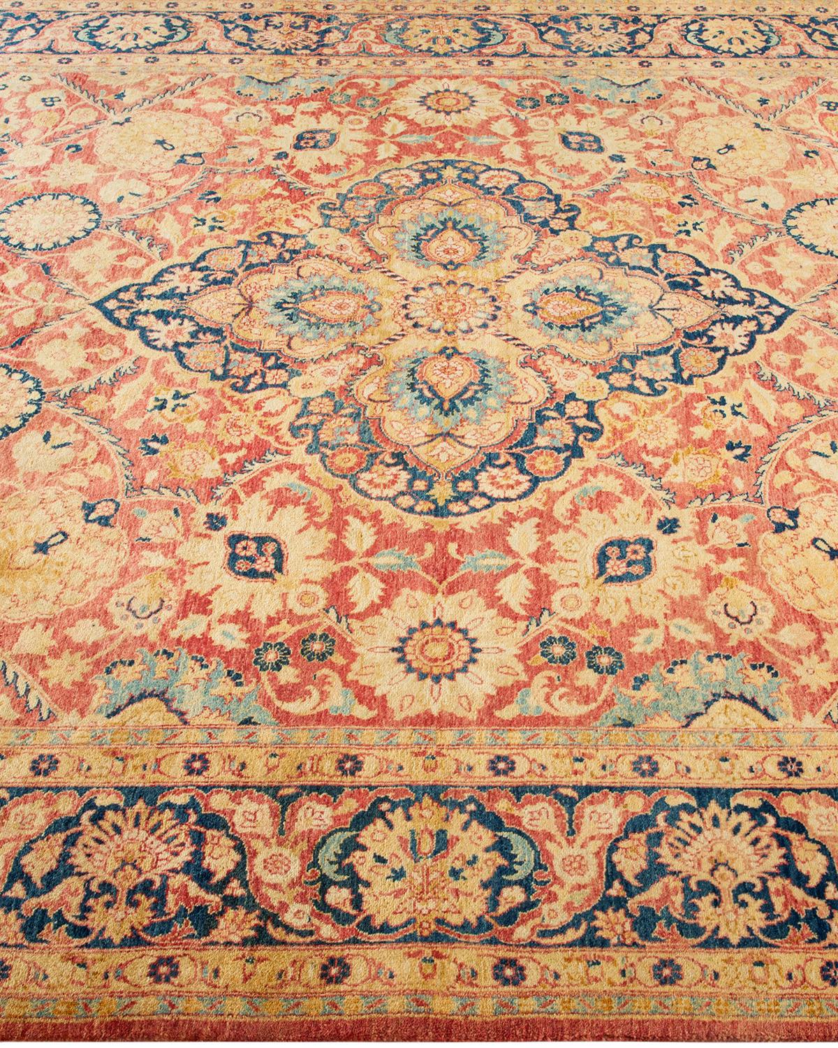 One-of-a-Kind Hand Knotted Oriental Mogul Purple Area Rug In New Condition For Sale In Norwalk, CT