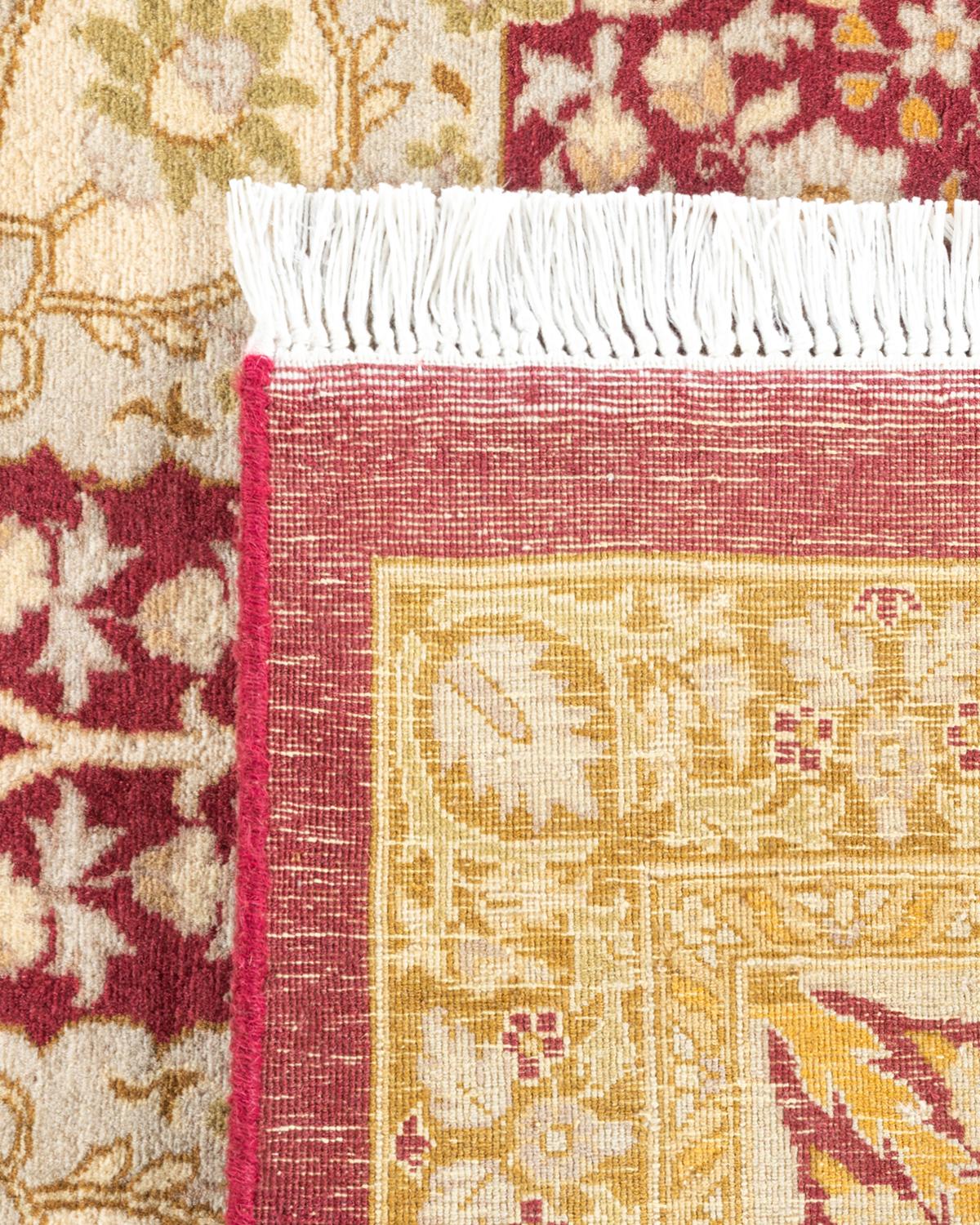 XXIe siècle et contemporain Tapis unique Oriental Mogul violet noué à la main 8' 1