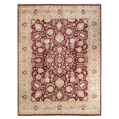 One-of-a-kind Hand Knotted Oriental Mogul Purple Area Rug