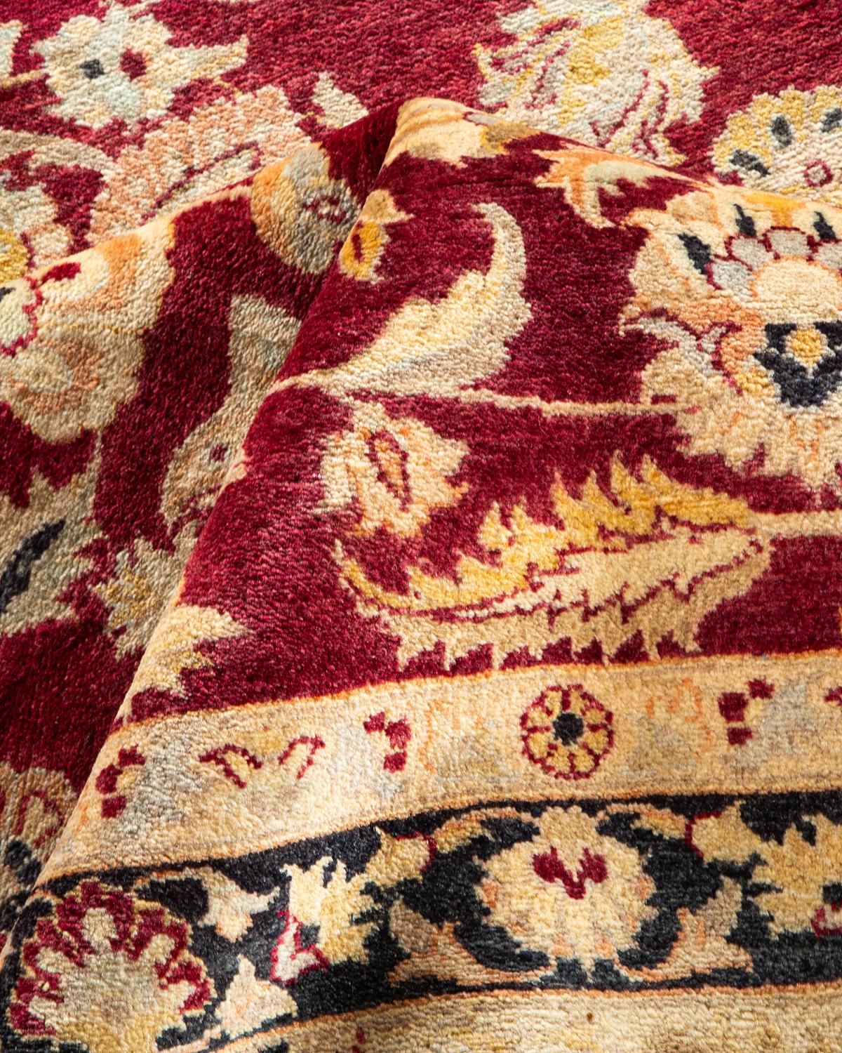 One-Of-A-Kind Hand Knotted Oriental Mogul Red Area Rug 10' 0