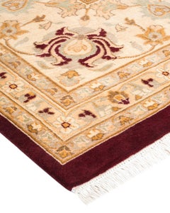One-of-a-kind Hand Knotted Oriental Mogul Red Area Rug 12' 2" x 15' 3"