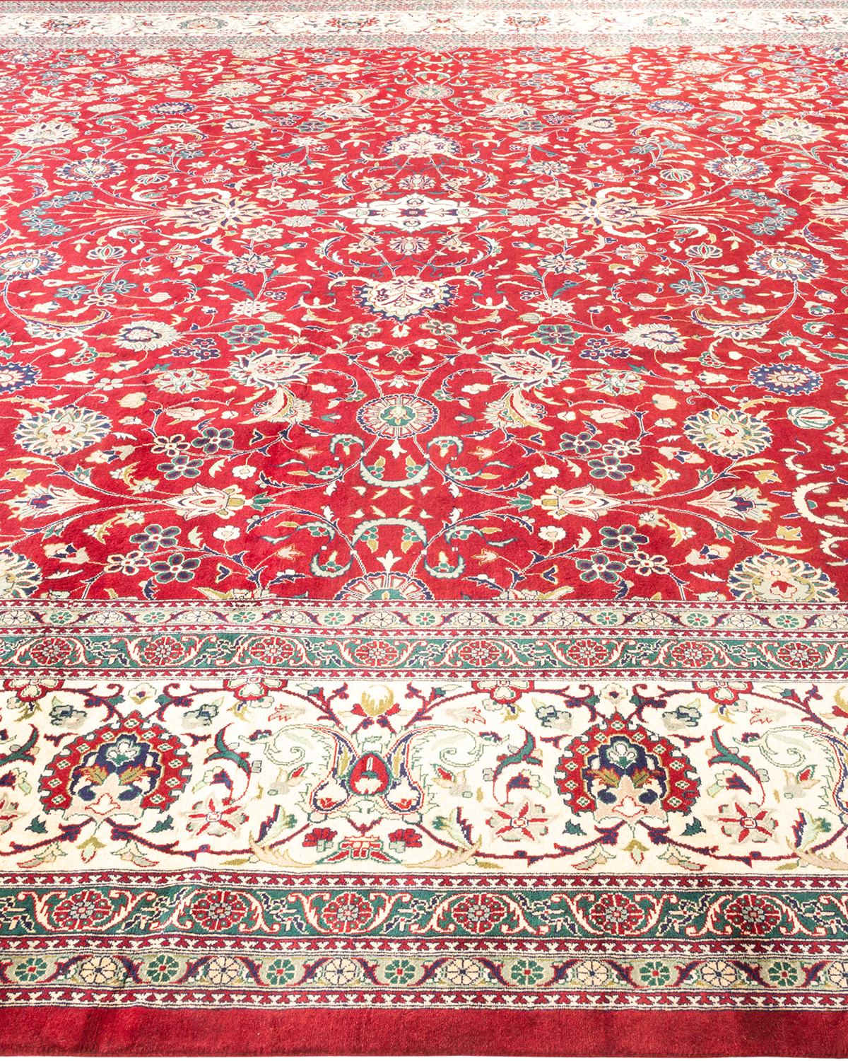 Tappeto orientale Mogul rosso, unico nel suo genere, annodato a mano In condizioni Nuovo in vendita a Norwalk, CT