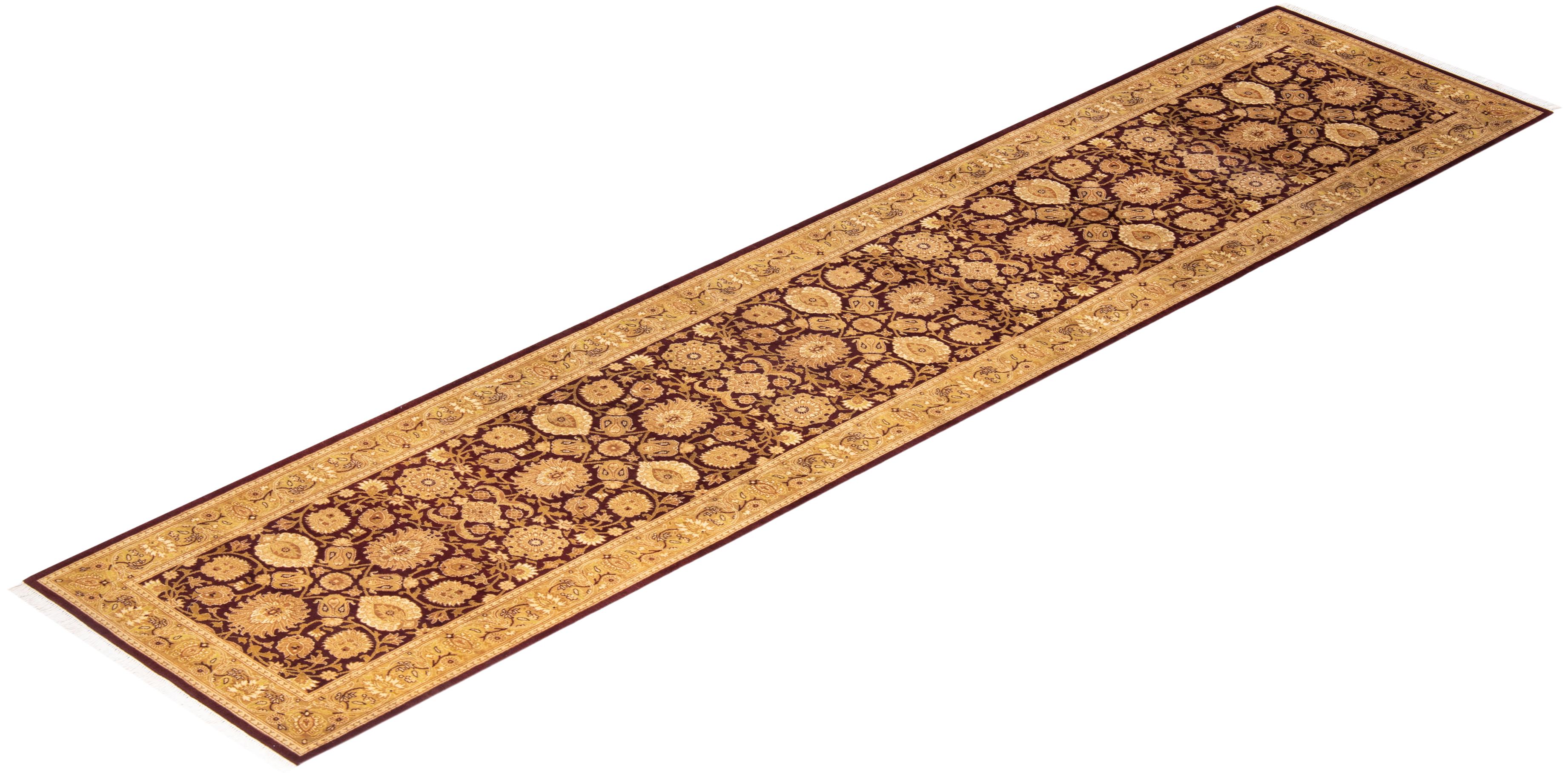 One-of-a-kind Hand Knotted Oriental Mogul Red Area Rug For Sale 2