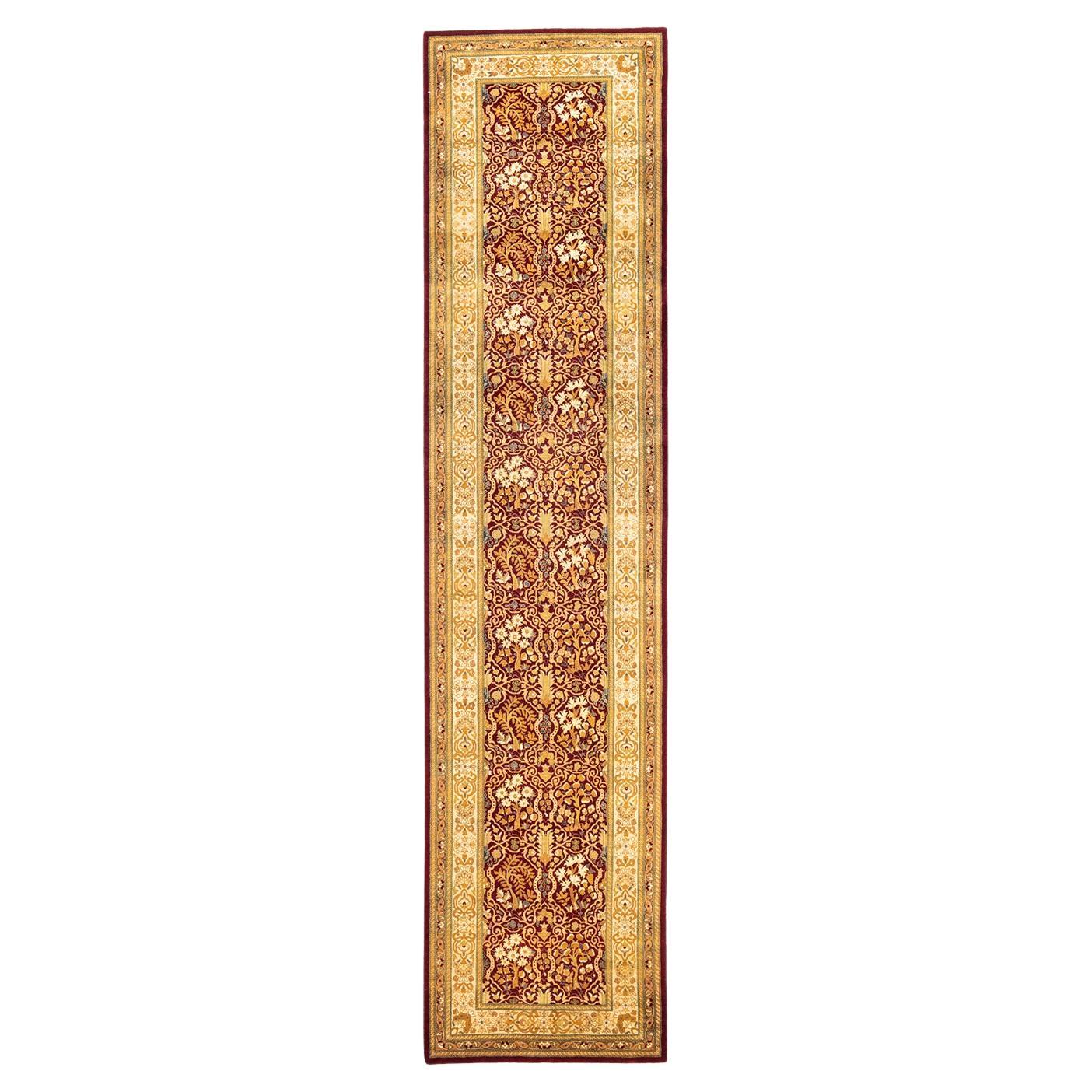 Handgeknüpfter orientalischer Mogul-Roter Teppich, Unikat im Angebot