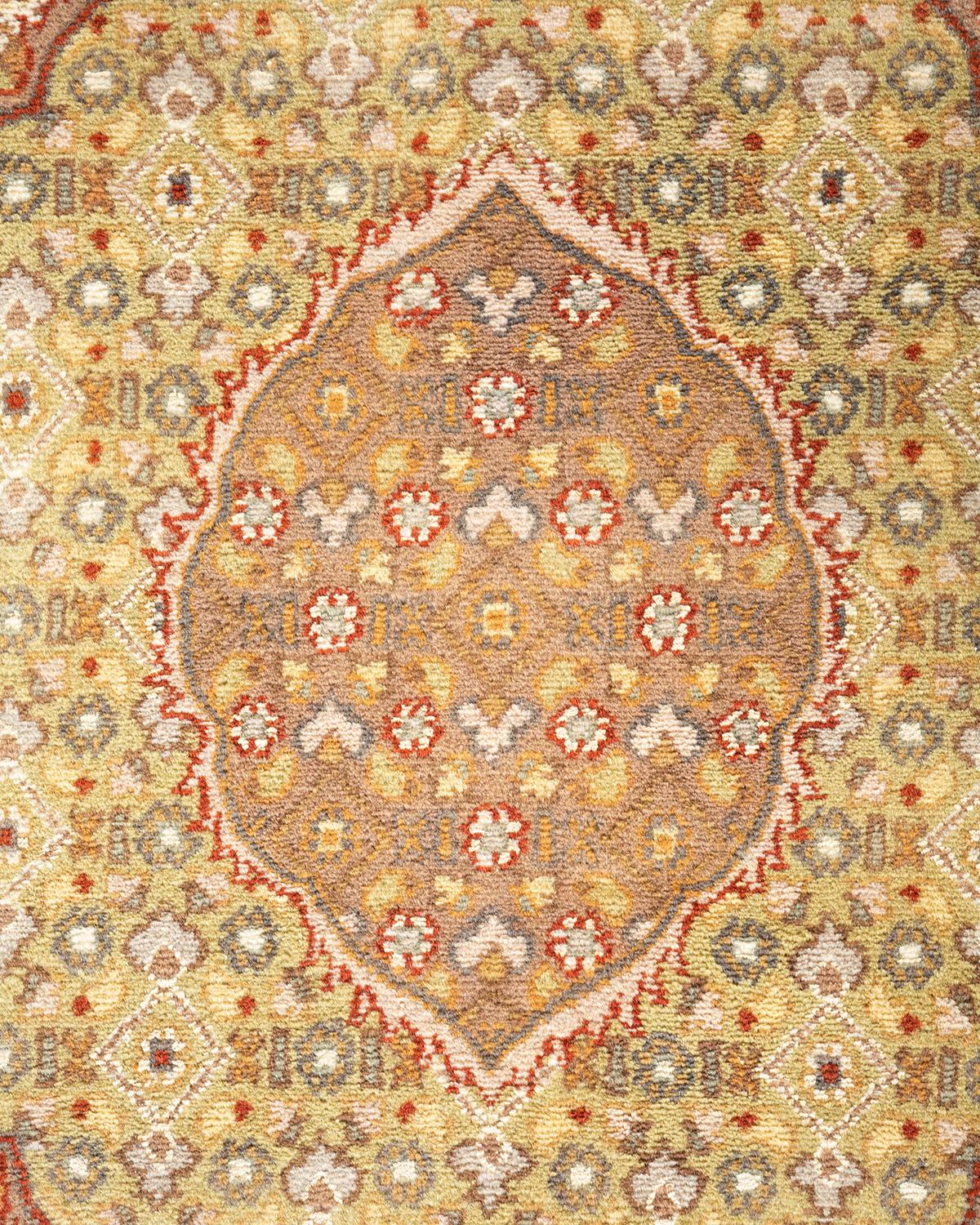 Handgeknüpfter orientalischer Mogul-Roter Teppich, Unikat (Pakistanisch) im Angebot