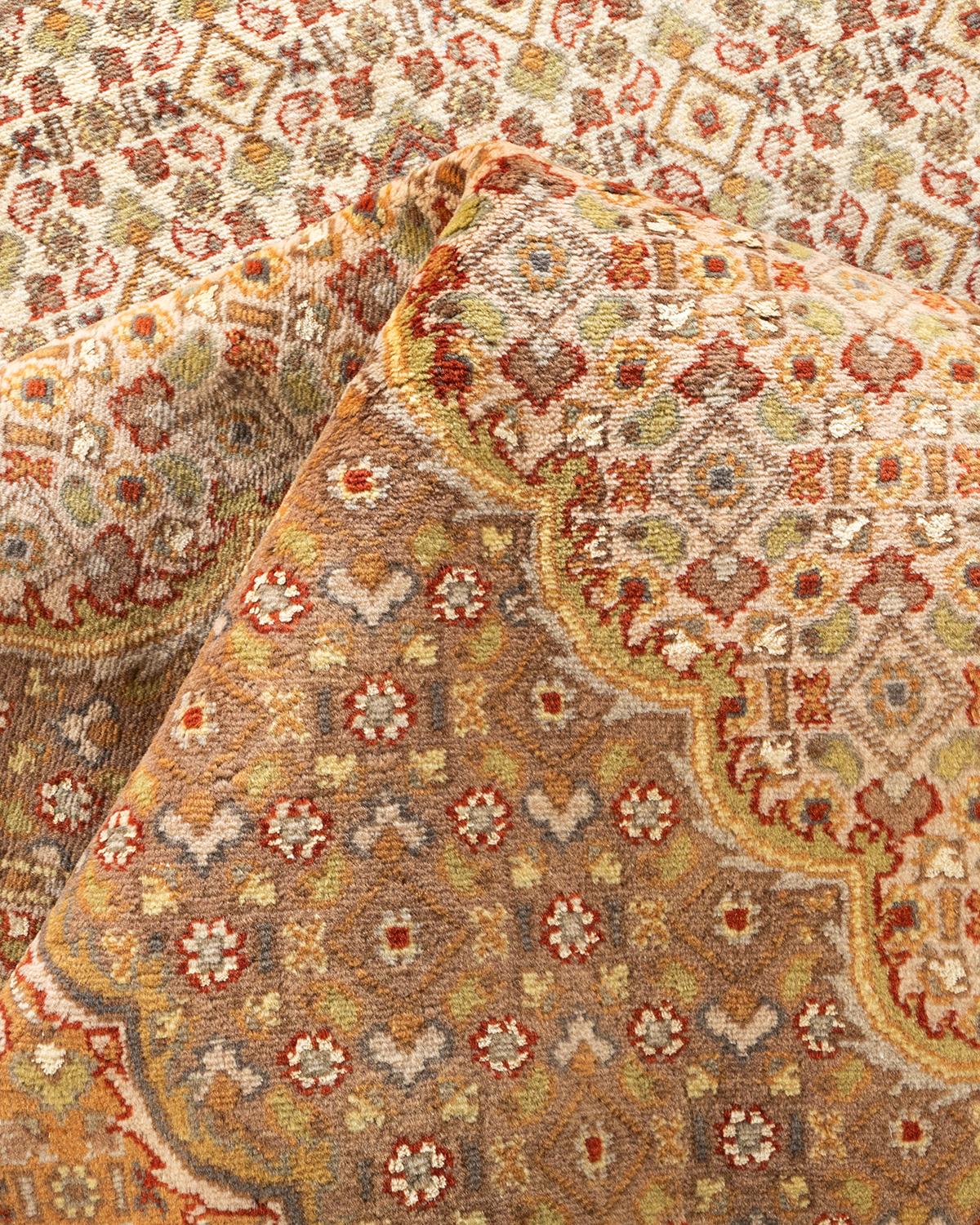 Handgeknüpfter orientalischer Mogul-Roter Teppich, Unikat im Angebot 1