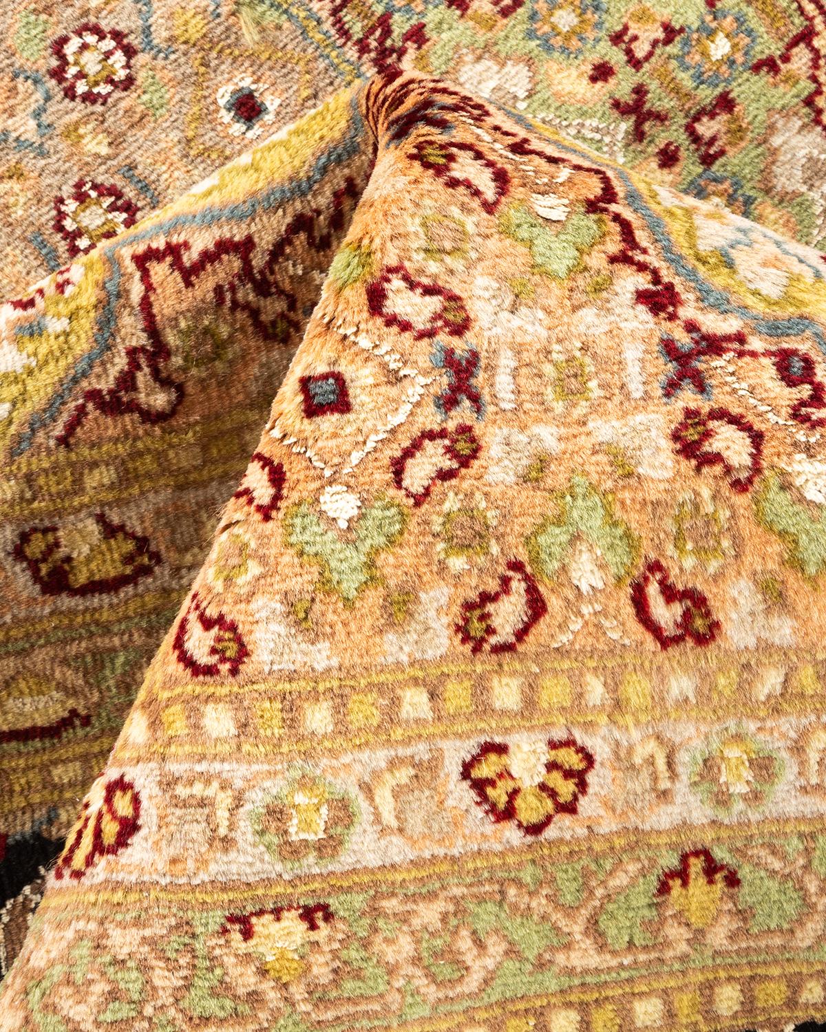 Handgeknüpfter orientalischer Mogul-Roter Teppich, Unikat im Angebot 1