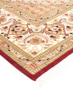 One-Of-A-Kind Hand Knotted Oriental Mogul Red Area Rug 8' 1" x 10' 2"