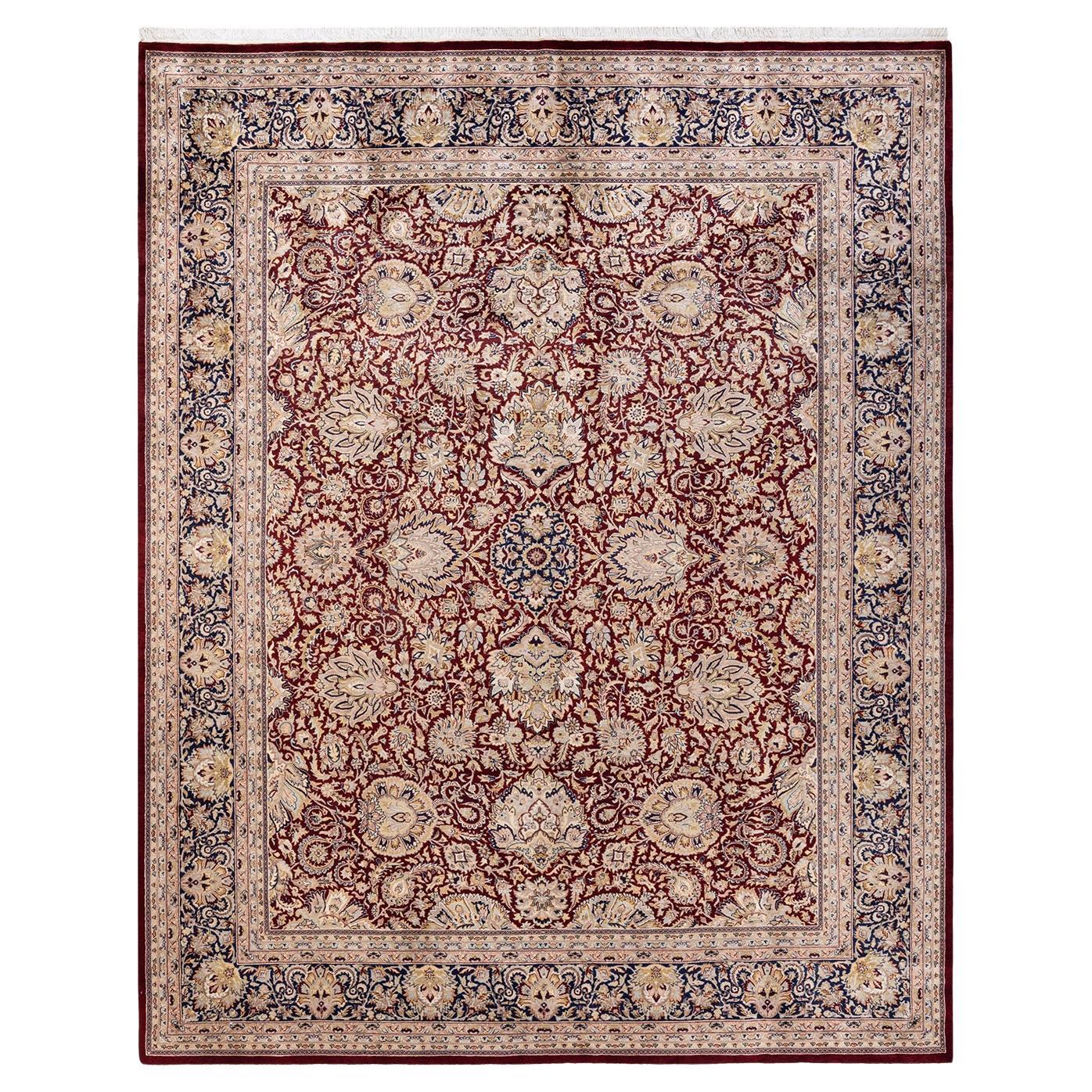 One-of-a-kind Hand Knotted Oriental Mogul Red Area Rug