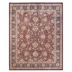 One-of-a-kind Hand Knotted Oriental Mogul Red Area Rug