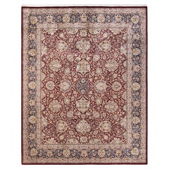 One-of-a-kind Hand Knotted Oriental Mogul Red Area Rug