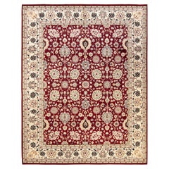 One-of-a-kind Hand Knotted Oriental Mogul Red Area Rug