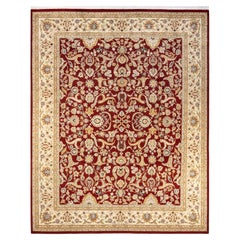 One-of-a-kind Hand Knotted Oriental Mogul Red Area Rug