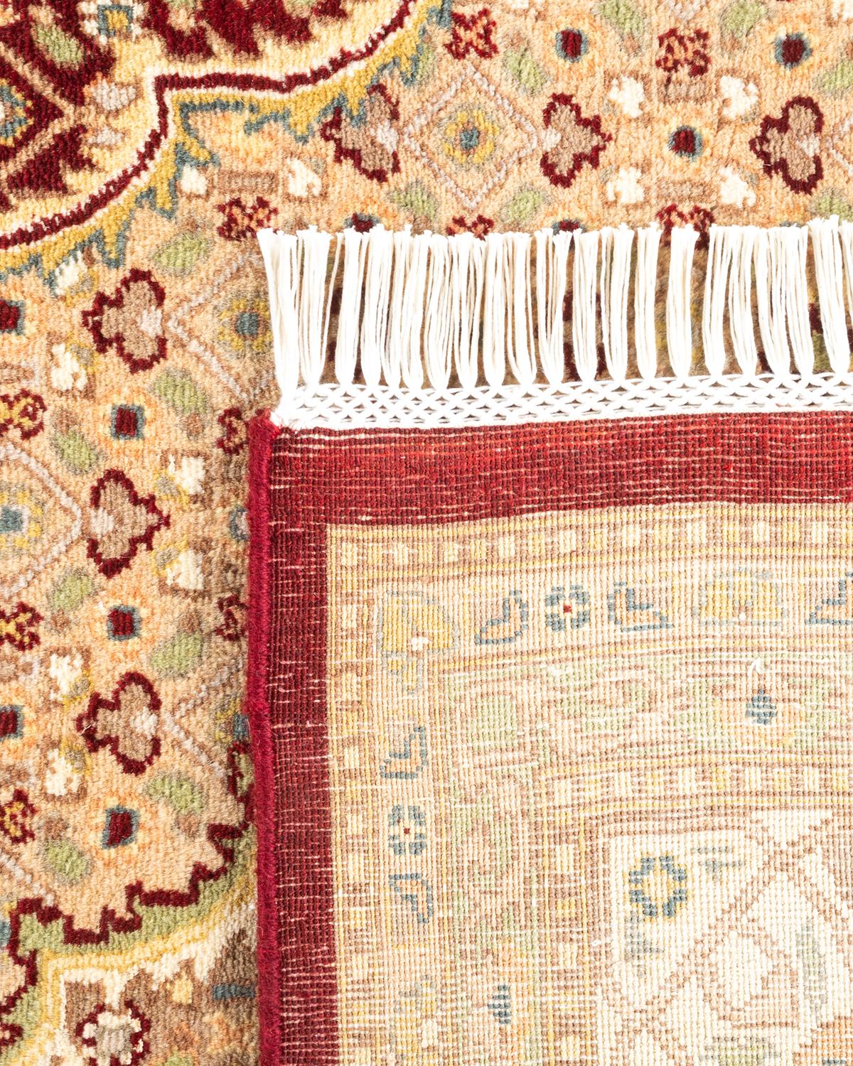XXIe siècle et contemporain Tapis rouge oriental noué à la main de 8' 1
