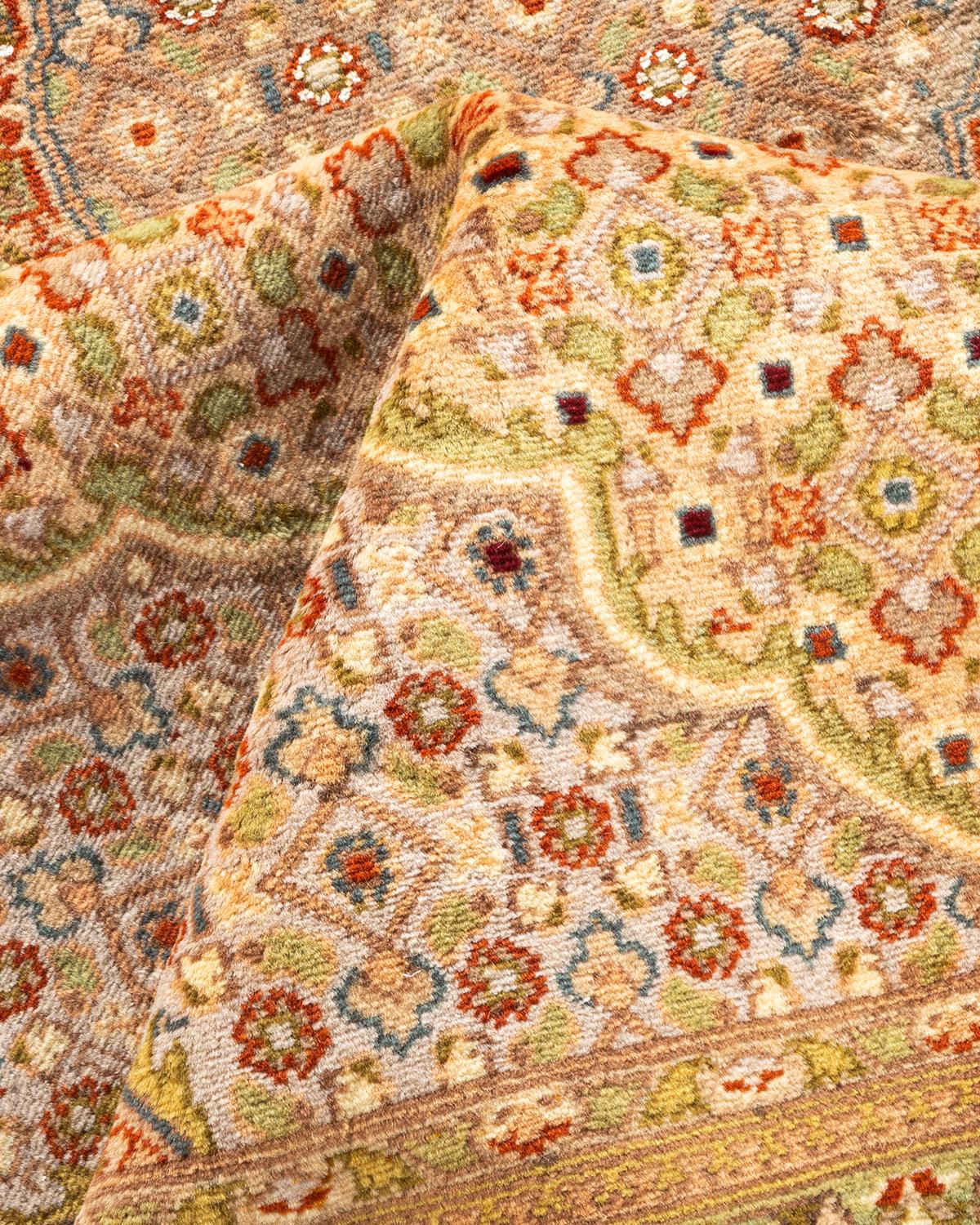 Handgeknüpfter orientalischer Mogul-Roter Teppich, Unikat im Angebot 1